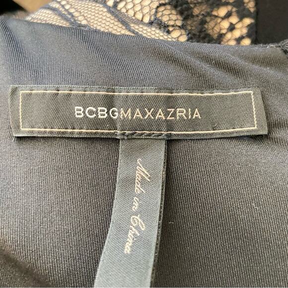 BCBGMAXZARIA Raina Sheath Knee Length Dress In Tan Black Women’s Size Large - Picture 5 of 9